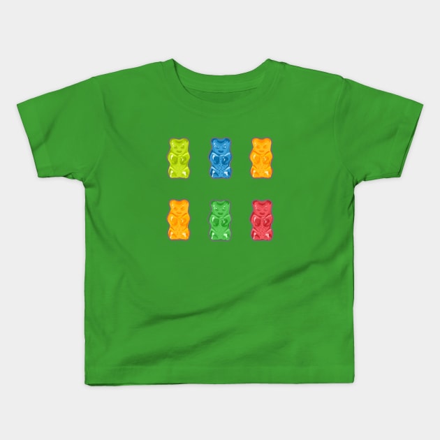 Colorful Gummy Bears Kids T-Shirt by XOOXOO